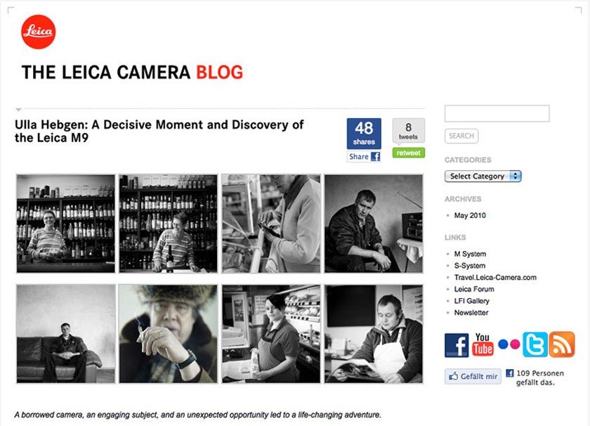 Ulla Hebgen er&ouml;ffnet den offiziellen LEICA Blog
